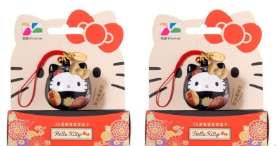 Kitty達摩悠遊卡有新色！和風限定版「Hello Kitty 3D達摩造型悠遊卡」強勢登場，7-ELEVEN獨家「限時不限量」預購攻略先收下。