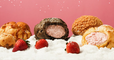 beard papa’s草莓泡芙回歸！限定「蜂蜜奶油泡芙派皮」療癒加倍，加碼再送奶酥醬。
