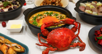 台北101聚餐選手再加一！「富錦樹台菜香檳」旗艦店插旗台北101，新菜「酸菜魚、蟹黃豆腐煲」年末聚餐先訂包廂。