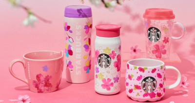 最美櫻花杯要收藏！日本23款必搶「2024星巴克櫻花周邊」夢幻登場，設計感爆棚「Stanley櫻花聯名杯、櫻花牛皮紙提袋」榨光星巴克粉絲荷包。