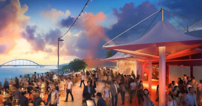 北投新景點搶先看！關渡碼頭貨櫃市集「落日微醺市集、210秒煙火秀」北投人放空去。