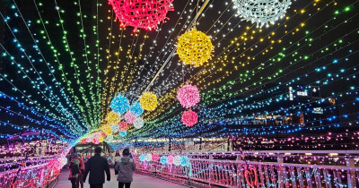 最新三重夜景！搭捷運到「情人節光雕展」6大燈飾，過年到辰光橋拍。