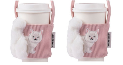 7款星巴克粉色新品！紅到日本「貓咪尾巴提袋」新色要搶，再送小熊擦手巾。