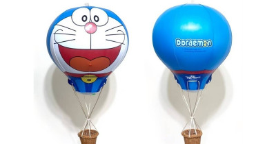 哆啦A夢熱氣球！7-11台東熱氣球周邊，哆啦A夢熱氣球 紅烏龍茶乖乖必買。
