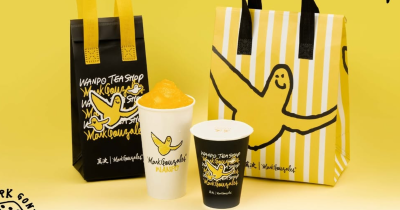 萬波黃色小天使聯名！超潮飲料杯搶先曝光，楊枝甘露加碼喝。