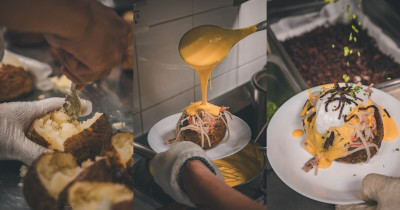 橘子集團員工餐廳「普橘島」太狂！竟把夜市小吃變頂級下午茶，獨家「海鮮起司馬鈴薯」食譜做法與罪惡醬汁大公開。