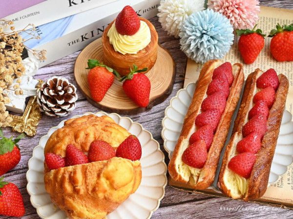 台中市北區小山之丘｜台中人氣麵包店，挑戰全台草莓麵包最低價，line好友價55元