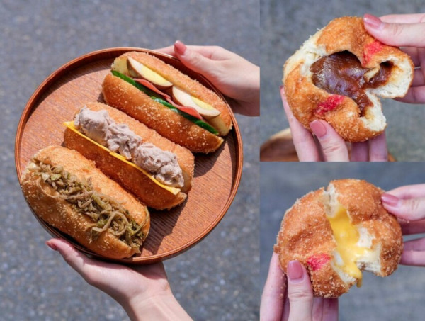 【台中美食】茶奶奶手作點心｜烏日・超人氣純手工銅板小吃，美味滿分的爆餡炸彈甜甜圈 ! - 肉依小姐吃什麼