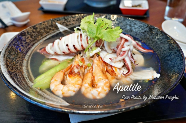 【澎湖】藍洞 Apatite 龍膽石斑吃好吃滿 必吃龍膽石斑豪華海鮮麵線 現燙魚片湯 澎湖福朋喜來登酒店 - 水晶安蹄 不務正業過生活