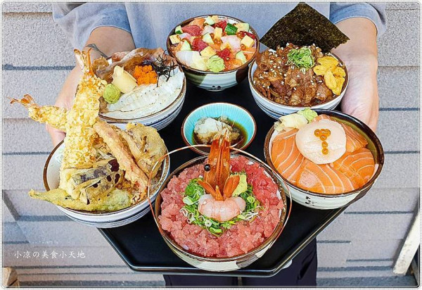 竟然把丼飯變小了！選擇障礙的最愛，一次吃遍六種海陸迷你丼飯！(寵物友善餐廳)