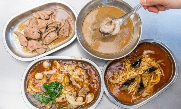 【台北捷運美食】【龍山寺站美食】華西街 台南安平鱔魚麵.麻油腰花.豬肝喧賓奪主