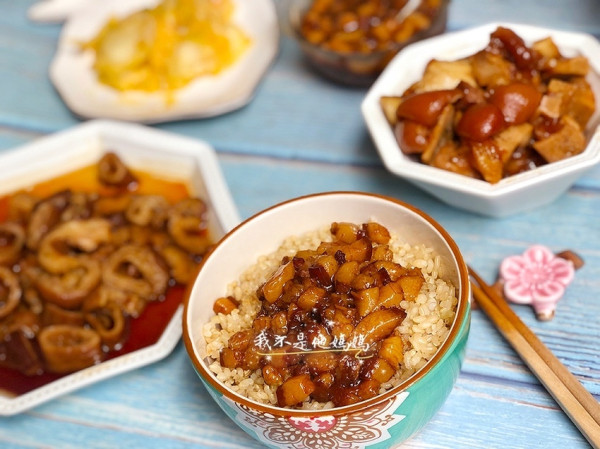 福聚號 國宴滷肉飯在家輕鬆吃  魯大腸頭  嫩Q豬腳  黃金泡菜  冷凍真空宅配熟食   防疫在家吃美食