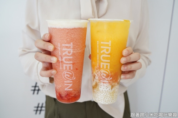 新竹初韻光復店外送9折|椰奶楊枝甘露滿滿的芒果葡萄柚香。粉紅芝士奶蓋草莓冰沙夏日甜在心