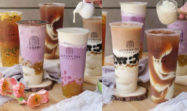【高雄美食】芙奇茶苑 - 獨創紅茶與黃豆的絕妙組合手搖飲~紫山藥配上奶蓋超夢幻搭配