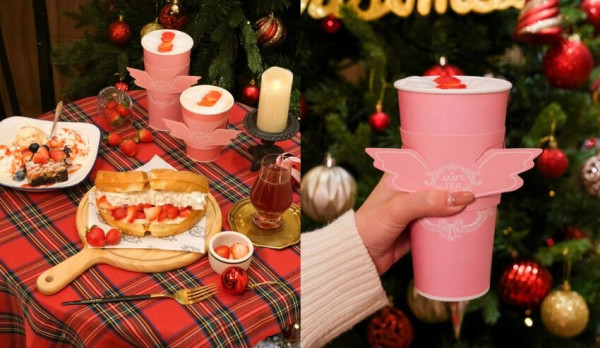 【台南美食】JAM'S TEA 詹姆·詹姆｜歐式莊園系手搖甜點專賣，冬季限定草莓系列甜蜜登場!  - 肉依小姐吃什麼