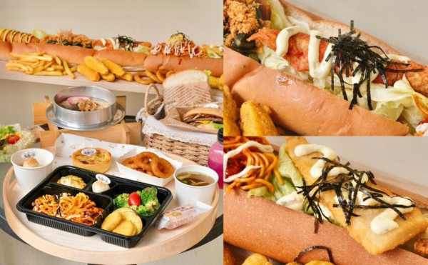 【台中美食】大熊村長morning｜大雅區人氣童話風格早餐專賣，挑戰全台最長120cm的浮誇熱狗堡! - 肉依小姐吃什麼