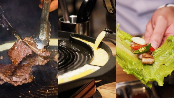 台北大安《韓老二烤肉餐廳》韓國烤肉必吃豬五花，加上烤邊蛋絕對要體驗，還有不能錯過的鍋巴石鍋拌飯！