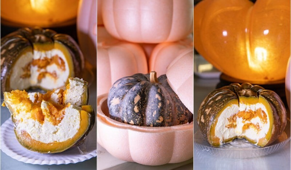 【新北瑞芳-四腳亭甜點伴手禮】晟洸菓子坊.四腳亭老街整顆南瓜的乳酪蛋糕.新北網路十大伴手禮第一名