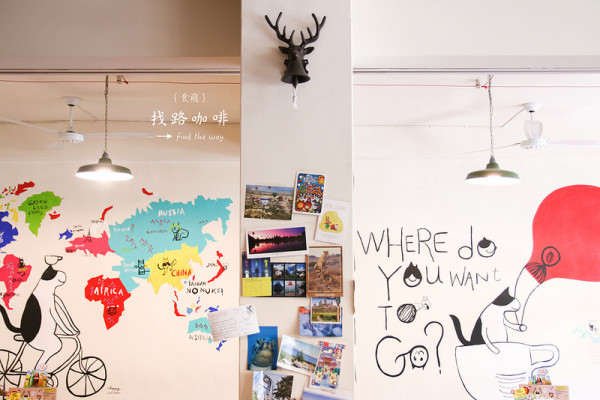 [食癮-早午餐/下午茶]找路咖啡-推開門，讓我們一同環遊世界！/台中市北區/有貓咖啡館