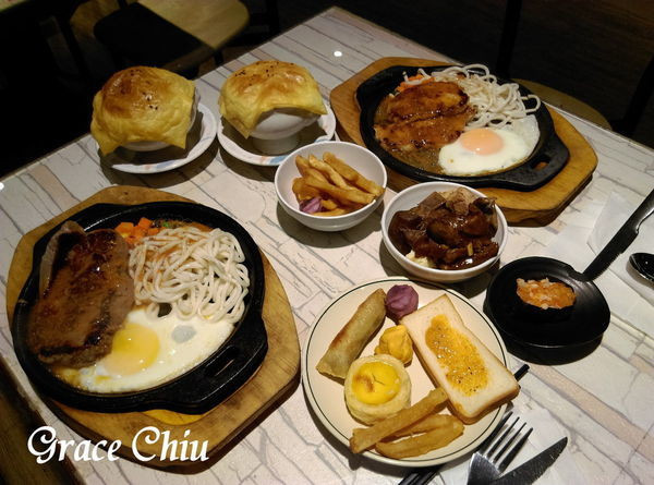 板橋安格士牛排館～鐵板燒．小火鍋．麻辣燙．冷盤．熟食．迴轉壽司．蛋糕甜點等等，自助沙拉吧種類超乎想像的排餐館．