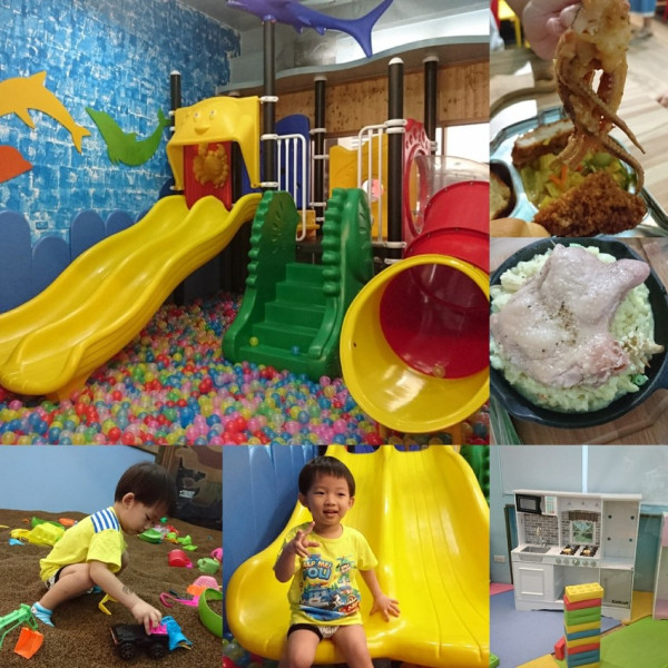 高雄~Young Lion 親子餐廳~海底世界溜滑梯、決明子沙坑區、辦辦家酒~小朋友玩到欲罷不能~              