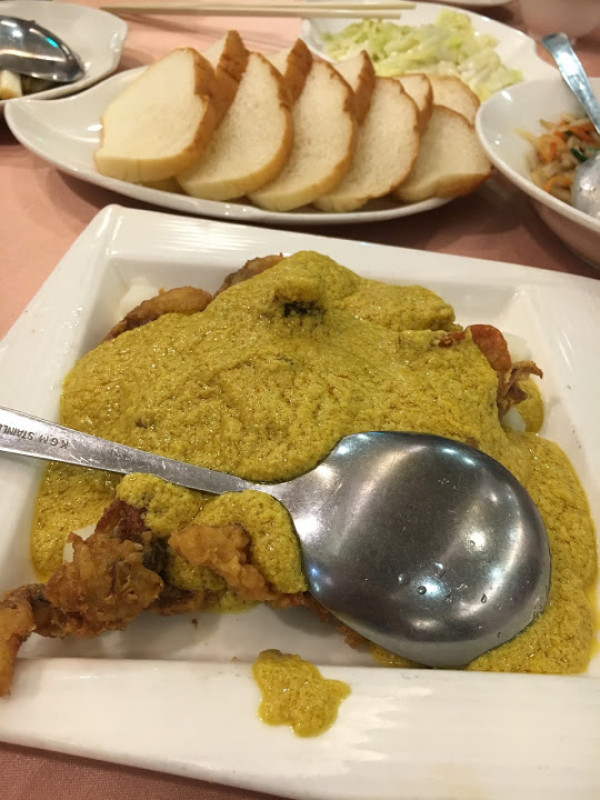 [桃園x中壢]福記全家福客家菜館。咖哩軟殼蟹（超好吃啊～～～）
