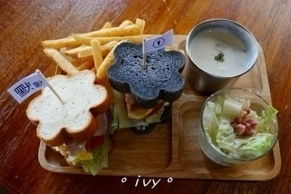 ♡ 新竹食 ♡ 默默。可愛的花朵三明治 & 無臉男、龍貓療癒系甜點              