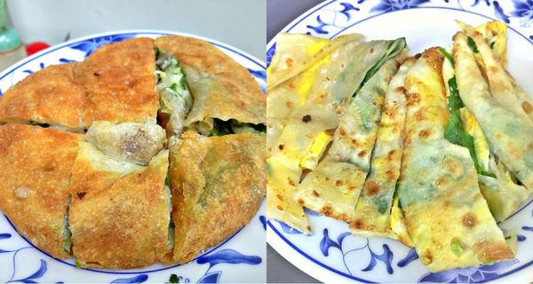 【新竹東區】新銘早餐店☞加了大量蔥花的蔥油餅鹹香夠味，九層塔蛋餅餅皮有嚼勁九層塔超提味/近新竹後站.新竹早餐.新竹蛋餅