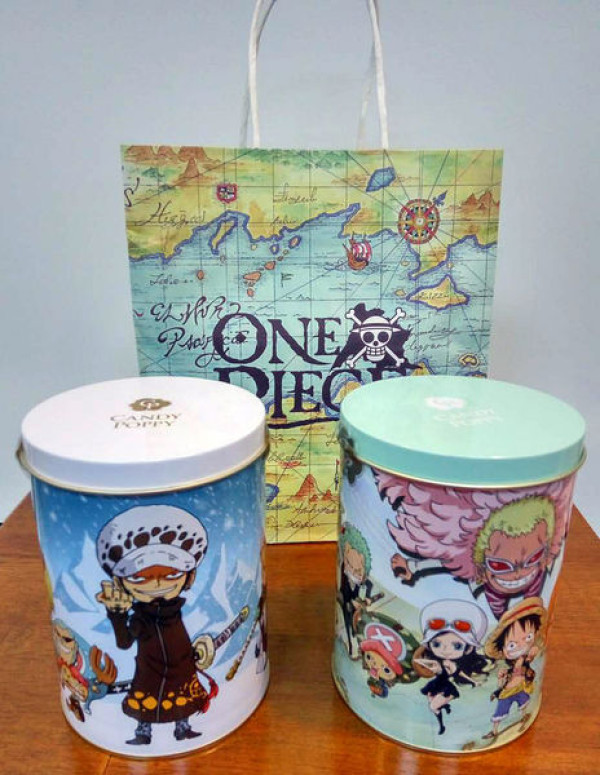 CandyPoppy 航海王裹糖爆米花鐵罐-哥有趣哥多情 我都愛