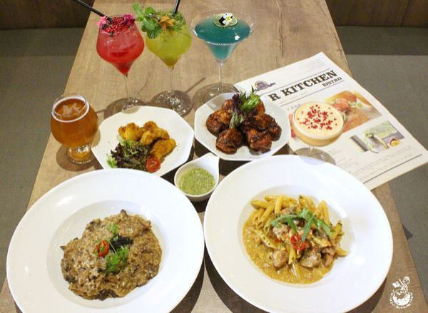 【台中后里區。美食】麗寶outlet餐廳推薦：T.R Kitchen Bistro //義法時尚微醺餐酒館，滿足視覺和味覺的特色調酒和茶飲