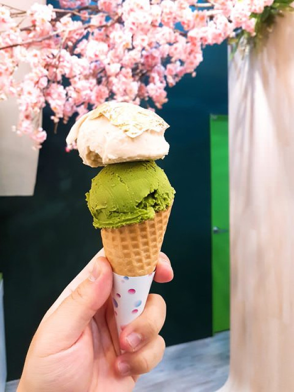 [高雄甜點] 鹽埕茶町Matcha City-駁二七種濃度等級的抹茶冰淇淋/櫻花冰淇淋