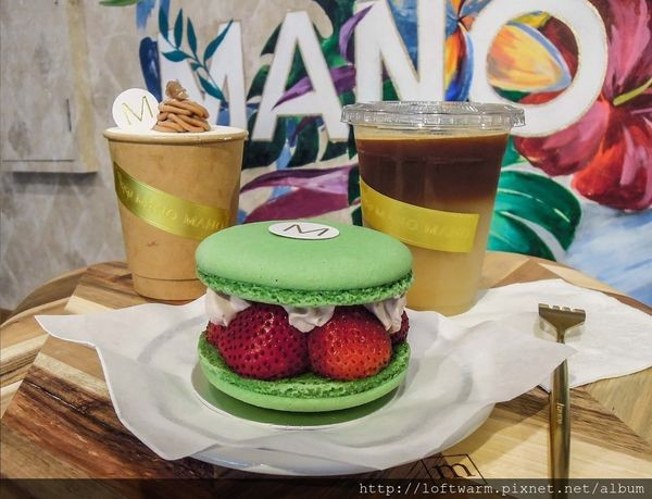 Mano Mano 瑪諾瑪諾手作甜點咖啡店 手牽手來份好吃的下午茶 栗子拿鐵 草莓馬卡龍蛋糕 新竹甜點控推薦...