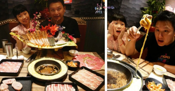 【桃園火車站美食】宵夜場推出280元吃到飽《魯山人和風壽喜鍋物》天使紅蝦大隻飽滿~還有超長牽絲起司鍋 | 哪哪麻