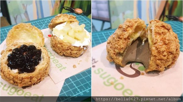 【高雄鹽埕-樹 • Go eat】高人氣手作泡芙│招牌珍奶泡芙，飽滿Q彈珍珠與奶茶香氣滿餡的卡士達內餡超級大推!