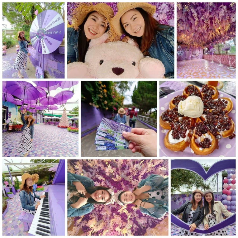 【苗栗.西湖】噢哈娜咖啡屋。夢幻紫色國度紫藤花道+飛天紫傘閨密寫真最佳拍攝地點