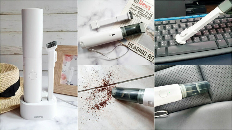 【KINYO】迷你吸塵器 無線手持｜居家車用清潔｜小體積大吸力｜可水洗濾網