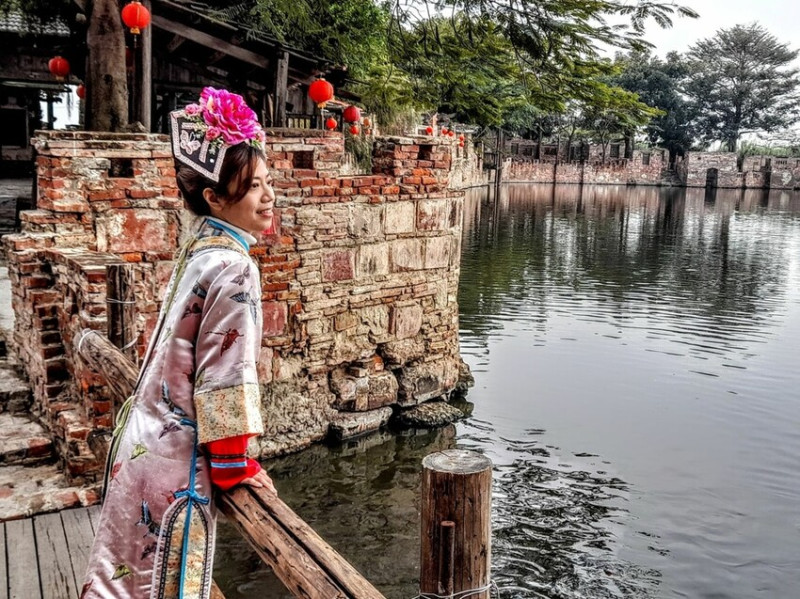 【旅遊】台南老塘湖藝術坊尋懷舊！乘船探財神廟、漢服旗袍換裝玩穿越