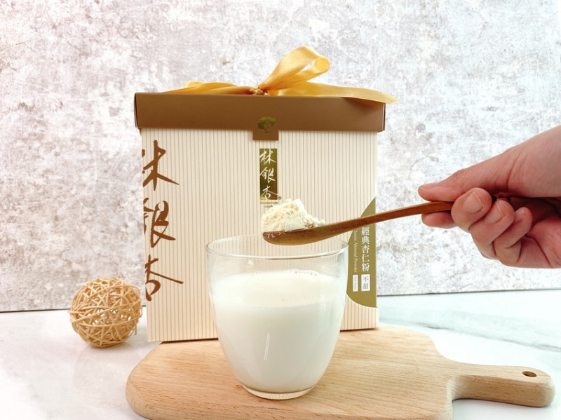 杏仁粉推薦林銀杏，杏仁味香醇自然好順口，養生飲品的好選擇