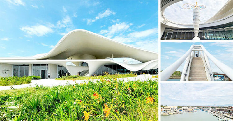 桃園新屋最美打卡點！永安海螺文化體驗園區「純白浪漫大海螺」成漁港亮點，濱海步道觀海看夕陽、吃海鮮賞漁港風光！