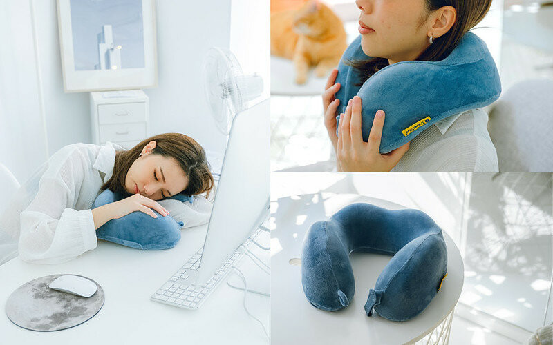 【開箱】飛買家Travel Blue寧靜頸枕｜團購優惠碼7折！辦公室午睡、搭車旅行頸枕推薦