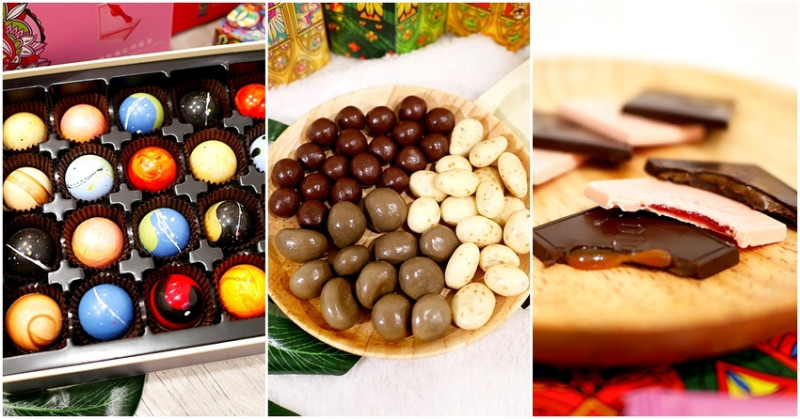 最適合送禮的巧克力禮盒，超美的星座巧克力每顆口味都不同，胡麻醬內餡超驚喜，絲毫不違和