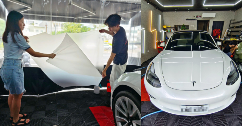 【Tesla全車包膜】台南汽車包膜／ATARAPA自體修復犀牛皮／Force 弗珥仕車體包膜／台南汽車貼膜費用