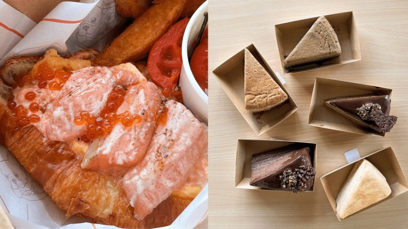 下午茶必吃餐廳先收藏！「意享美式餐廳」榛果巧克力千層、黑糖伯爵奶茶千層、金黃炙燒鮭魚可頌、松露炒野菇...甜食、鹹食外帶外送一次滿足！