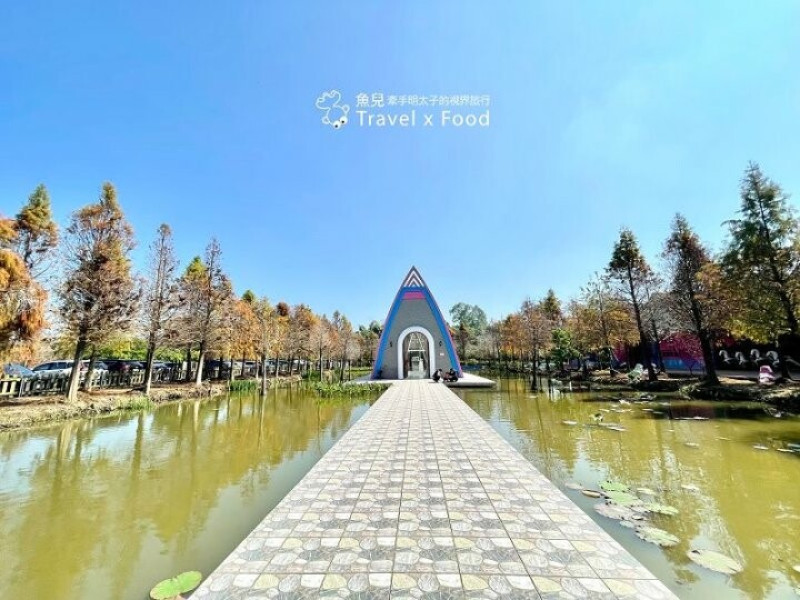 珍 粉紅城堡 鹿角村｜雲林十大打卡聖地，高空鞦韆、水上教堂、落羽松步道、大綠地，求婚浪漫所，親子寵物友善，走一圈拍一波！ @魚兒 x 牽手明太子的「視」界旅行
