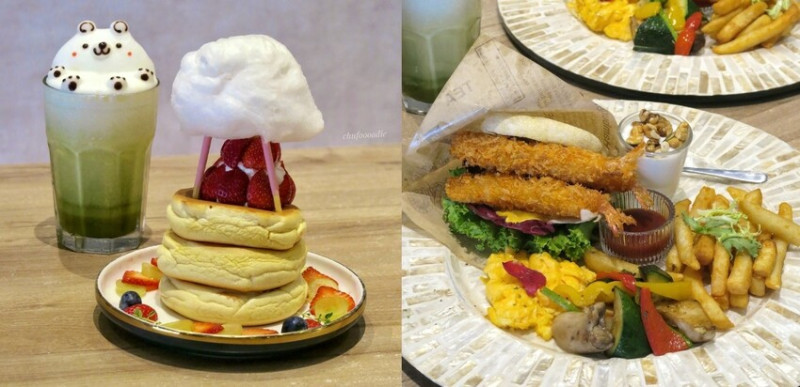 【好夥伴咖啡】只要101元就能吃到舒芙蕾加飲料!高雄早午餐好夥伴咖啡廳~黃金酥炸軟殼蟹滿福堡全新吃法~還有讓人少女心噴發的柴犬棉花糖造型飲品