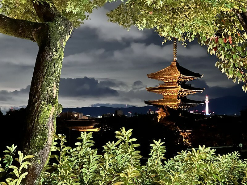 【亞洲，日本，京都】French cafe CHASEN 高台寺；意外發現的甜點店，窗外還能看到京都夜景(法觀寺八坂塔)