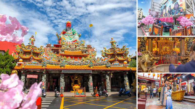 台中南天宮|2023台中走春一日遊必訪秘境，桃花樹林、汽機車過火，求財(金錢龜)，還有超美網紅必拍全家福唐裝