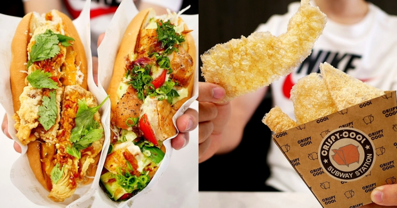 台中大份量潛艇堡，肉舖滿滿好過癮，還有卡滋卡滋的烤豬皮，是飽足感十足的鹹味下午茶-酷皮脆燒肉潛艇堡