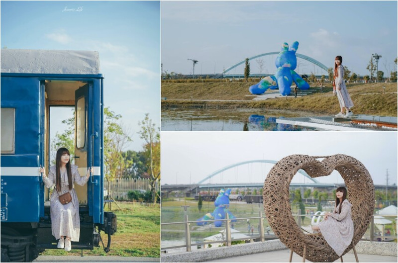 【屏東潮州｜景點】潮州鐵道園區。屏東最新景點開箱，鐵道迷必來，滯洪池、火車車廂好拍