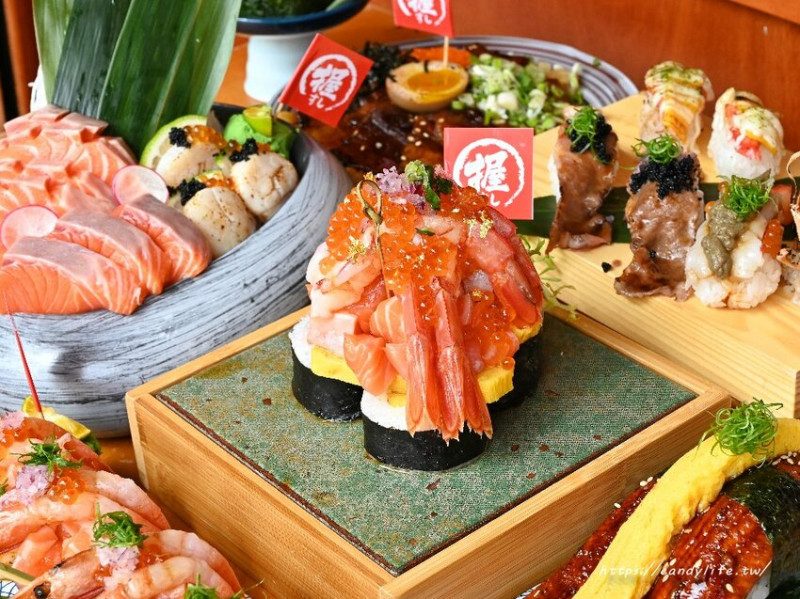 金衛亭浮誇壽司樂群町二代目｜台中超浮誇壽司專賣店開二店，超巨大立體招牌彷彿秒飛日本～